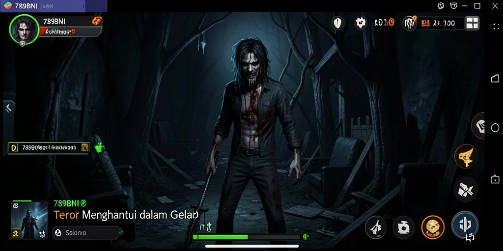 Screenshot gameplay 789BNI dengan suasana Horror yang mencekam.