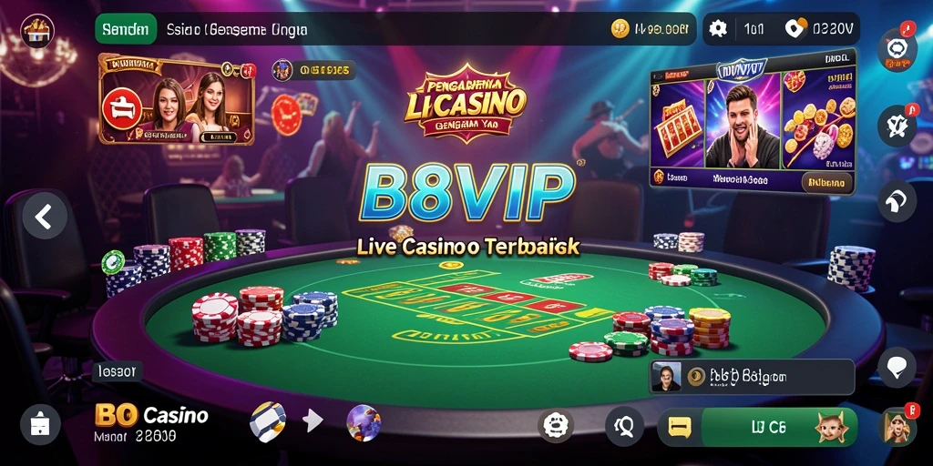 Tampilan gameplay B8VIP yang memukau di Live Casino.