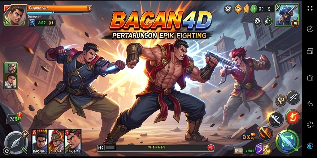 Tangkapan layar penuh aksi pertarungan dalam BACAN4D.