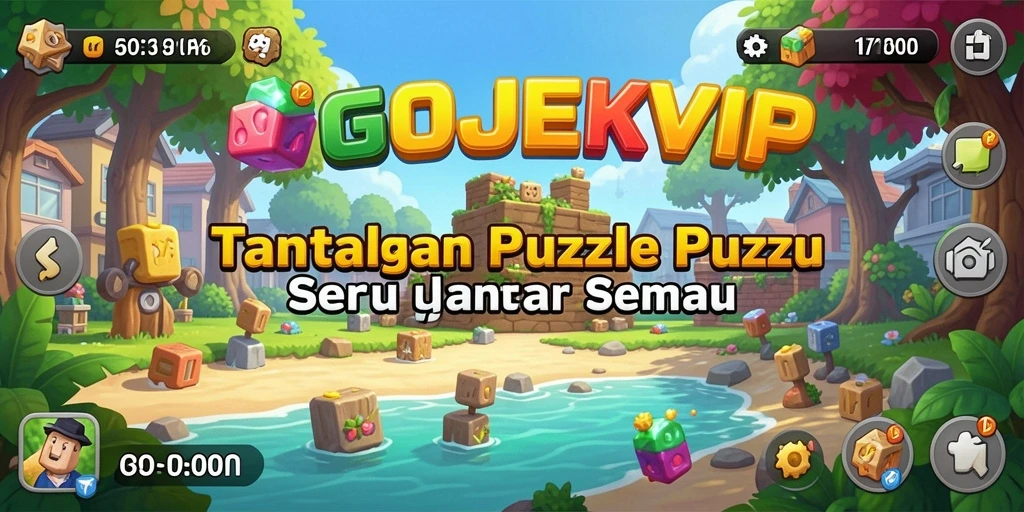 Tampilan gameplay puzzle GOJEKVIP yang seru dan mengasyikkan.