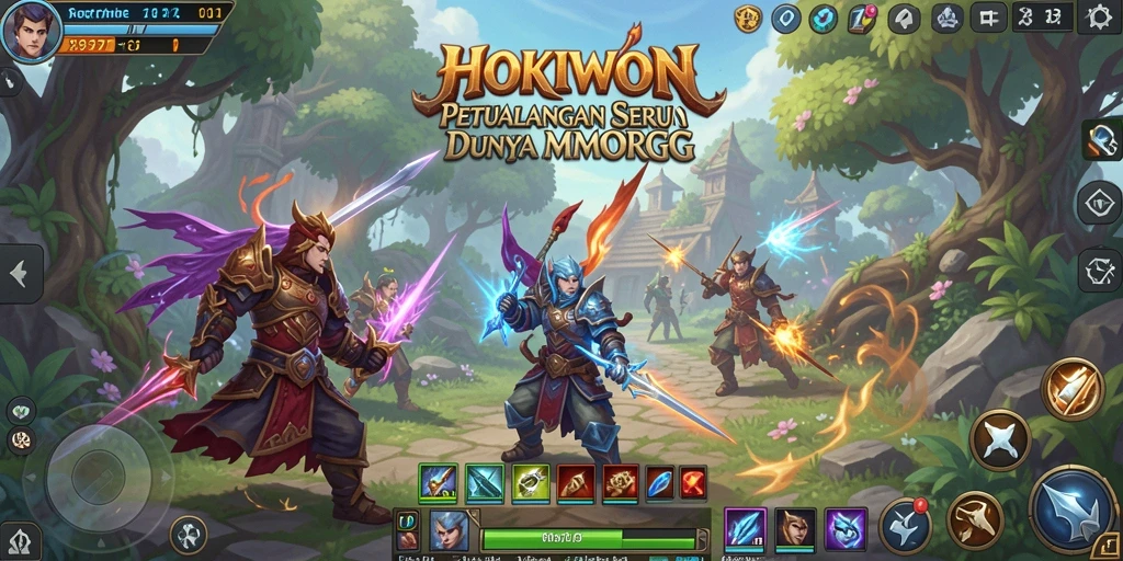 Gameplay seru HOKIWON menampilkan pertarungan epik di dunia MMORPG.