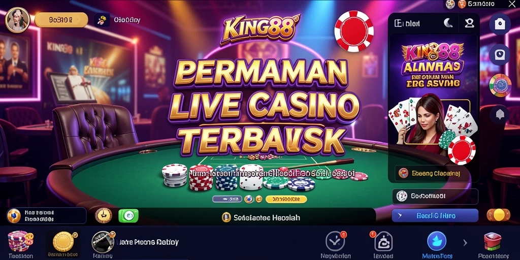 Tampilan menarik dari gameplay KING88 dalam suasana Live Casino.