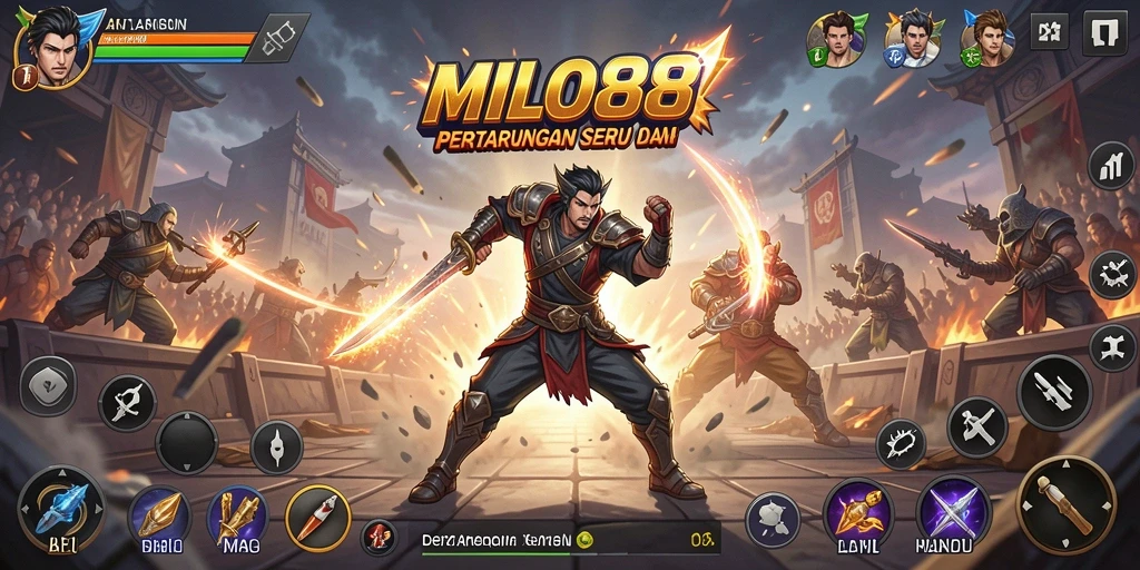 Tampilan gameplay seru dalam MILO88 dengan pertarungan mendebarkan.
