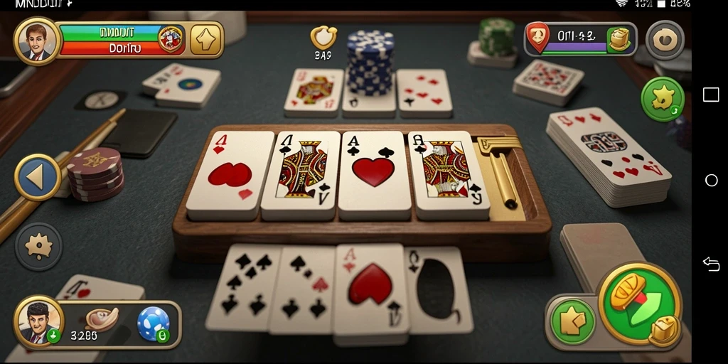 Tampilan gameplay seru dari MNDUIT yang menunjukkan strategi permainan Domino.