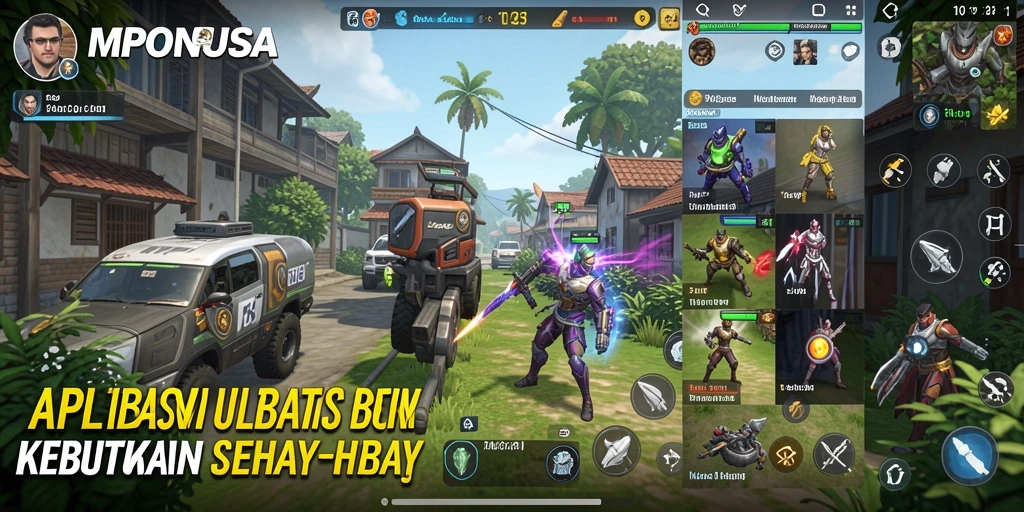 Screenshot utama MPONUSA yang menunjukkan fitur pengingat dan manajemen tugas.