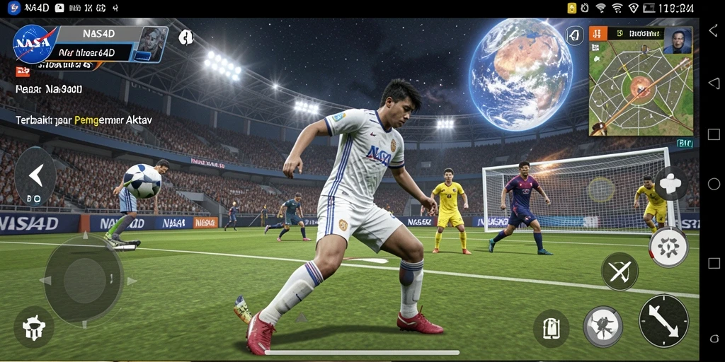 Screenshot gameplay menampilkan aksi seru dari permainan olahraga di NASA4D.