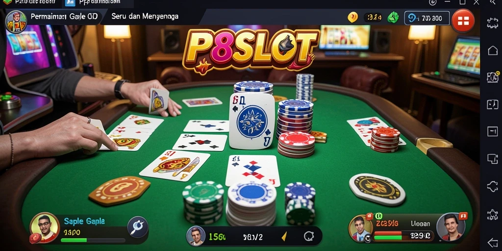Tampilan gameplay seru PP8SLOT saat bermain Gaple.