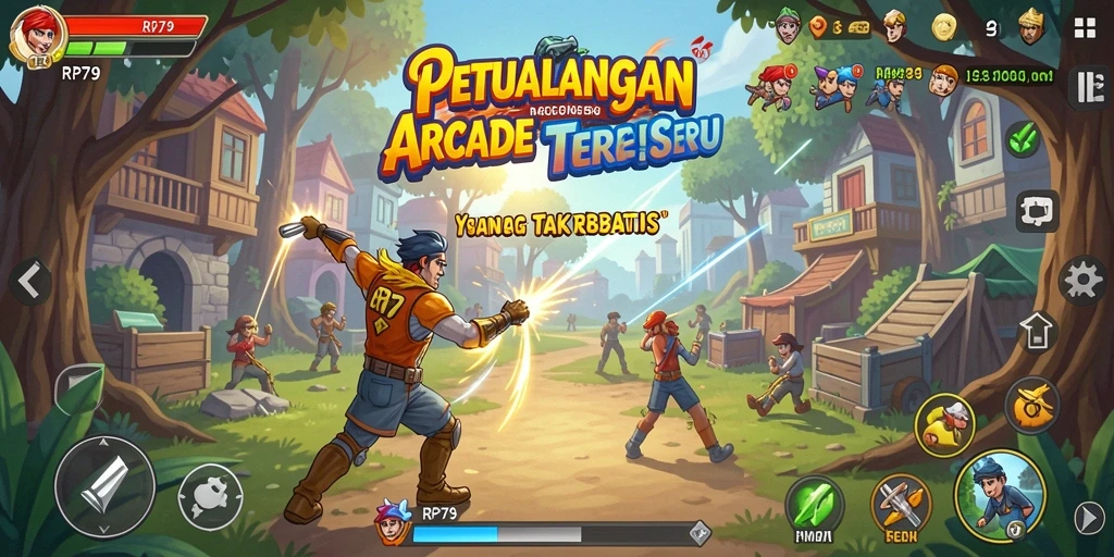 Screenshot gameplay menunjukkan aksi mendebarkan dalam RP79.