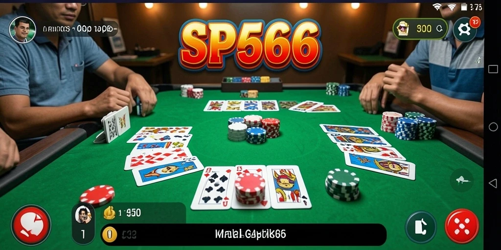 Tampilan gameplay SP666 yang menarik saat bermain Gaple.