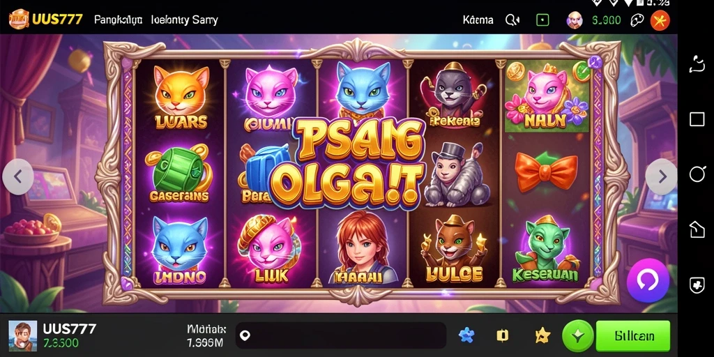 Tampilan gameplay UUS777 dengan berbagai tema dan fitur menarik.