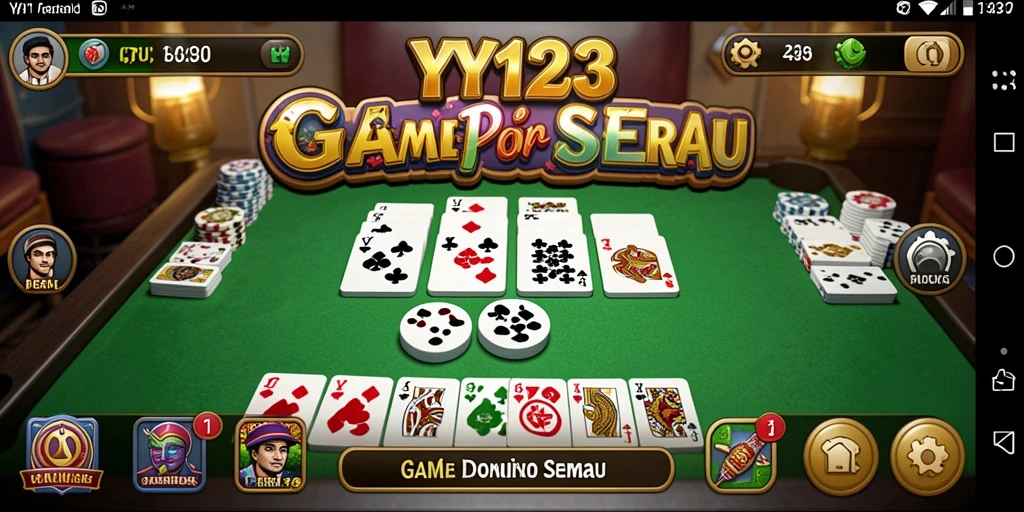 Tangkapan layar gameplay YY123 menampilkan aksi seru permainan Domino.